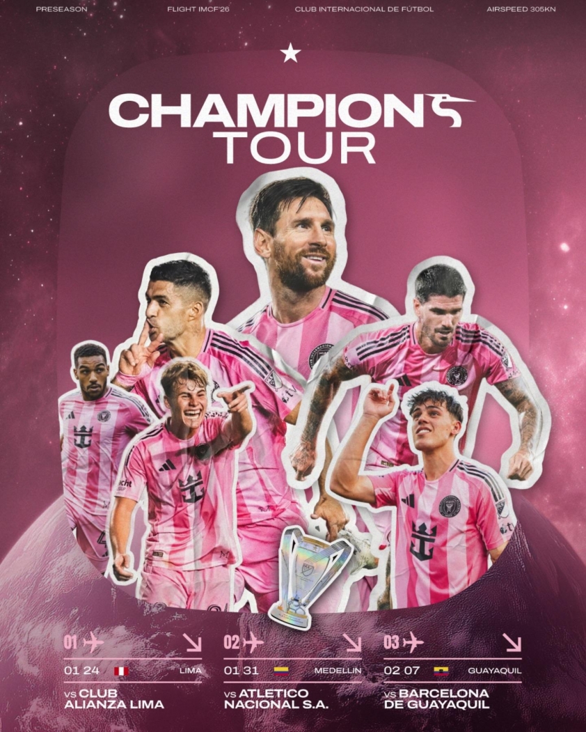 Inter Miami sẽ có chuyến du đấu tại Nam Mỹ trước khi bước vào mùa giải mới